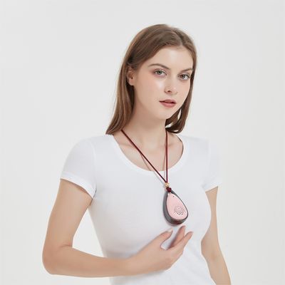 Wearable Portable Hepa Filter Keren Kipas Pembersih Udara Sistem Sanitasi Udara In Pink