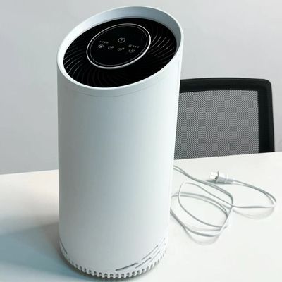 Pembersih Udara HEPA Berkontrol Sentuh Putih Dengan Timer Plasma Dingin Filter Karbon Aktif Lampu Malam